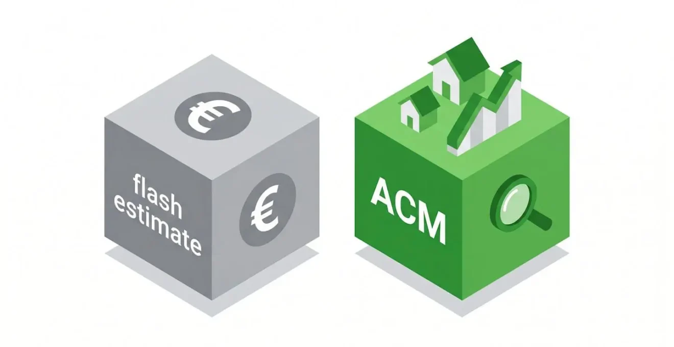 Illustration comparant une estimation rapide à une analyse comparative de marché (ACM).